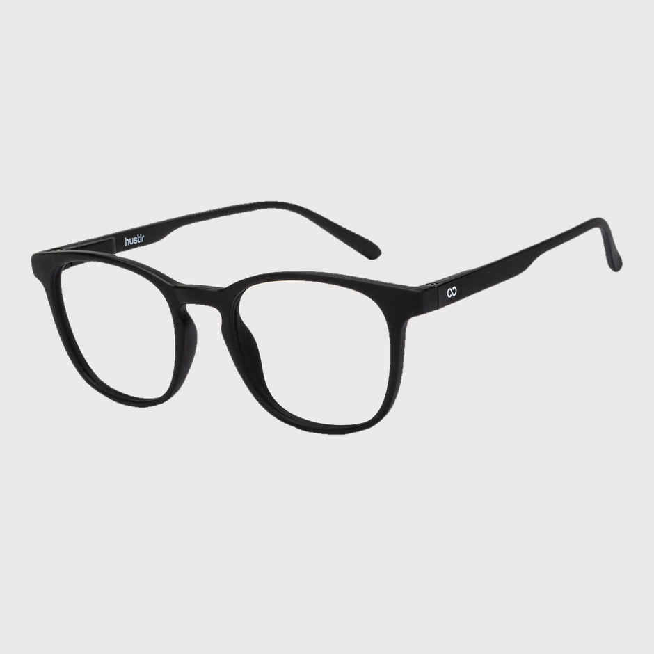 Lenskart Hustlr Unisex Solid Plastic Computer Glasses | Dark Night - M