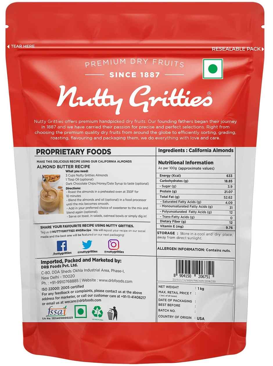 Nutty Gritties California Almonds