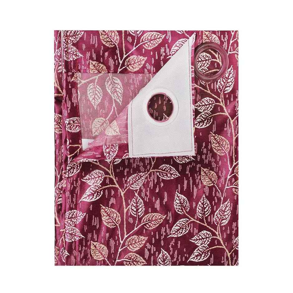 Antzco Maroon Printed Door Curtain 7 ft x 4 ft | Pack of 2 | DC06