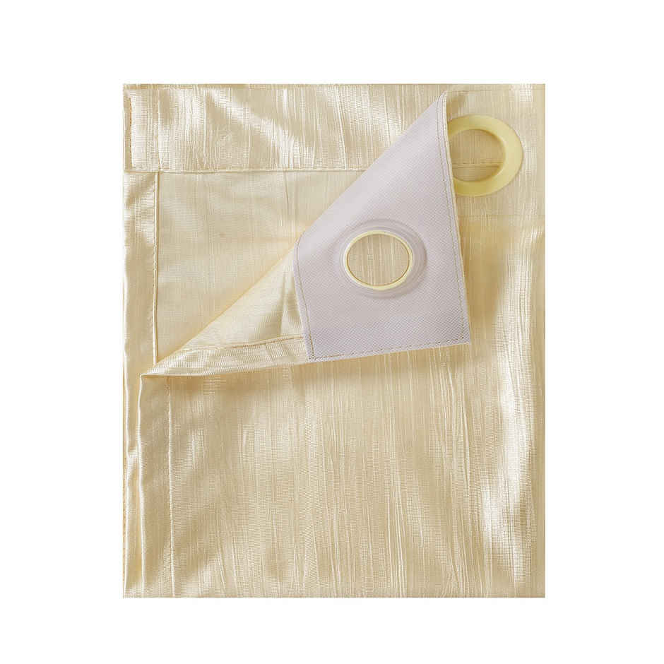 Antzco Plain Creme Window Curtain 5 ft x 4 ft | Pack of 2 | WC12