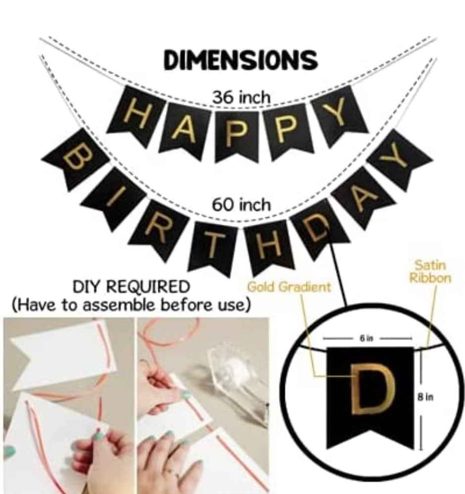 Happy Birthday Theme Decoration Kit | Assorted Colours | Let's Vybe