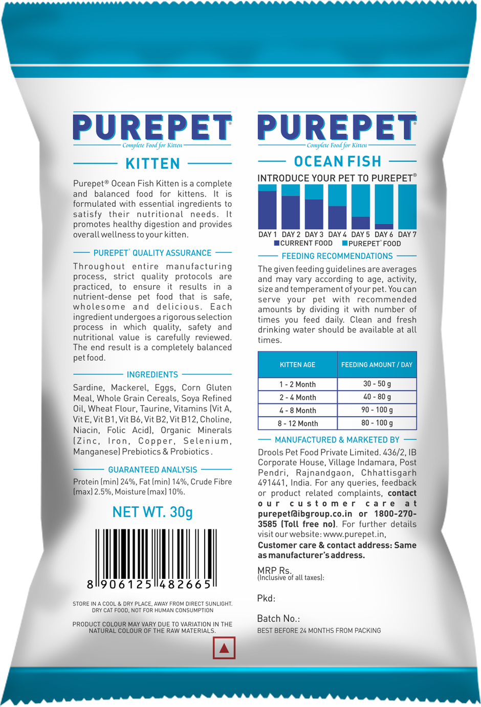 Purepet Ocean Fish Kitten Cat Food