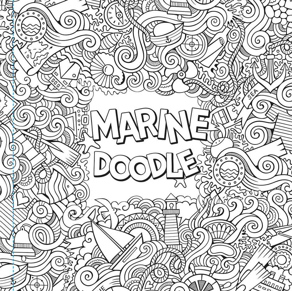 Creative Doodle Coloring Book - Children Coloring Book with Tear Out Sheets