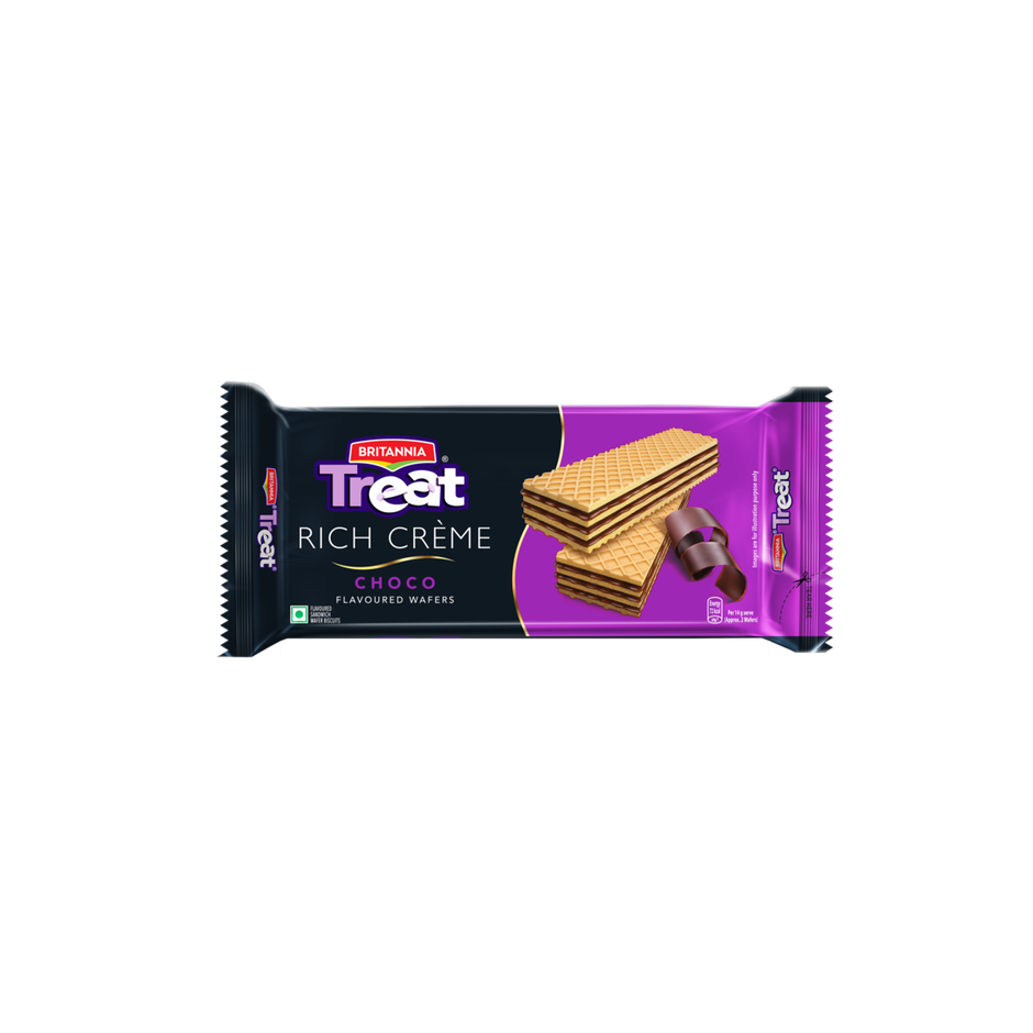 Britannia Treart Creme Wafers Chocolate(60gms) & Britannia Treat Creme Wafers - Vanilla(60gms) Combo
