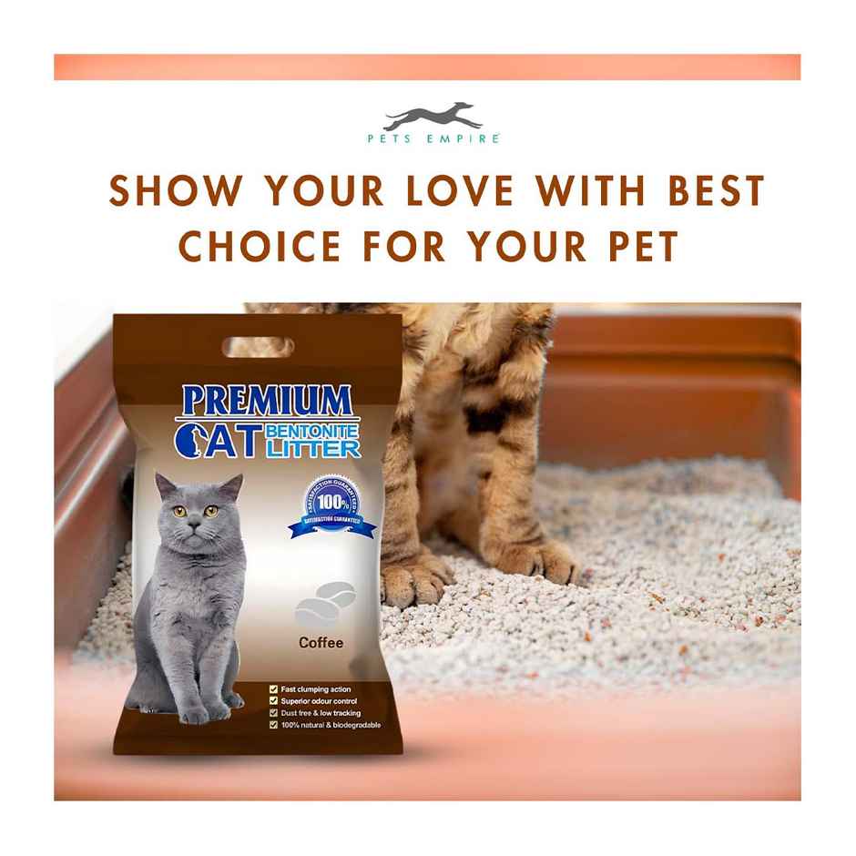 Pets Empire Natural Scoopable Bentonite Ball Cat Litter Coffee Scent