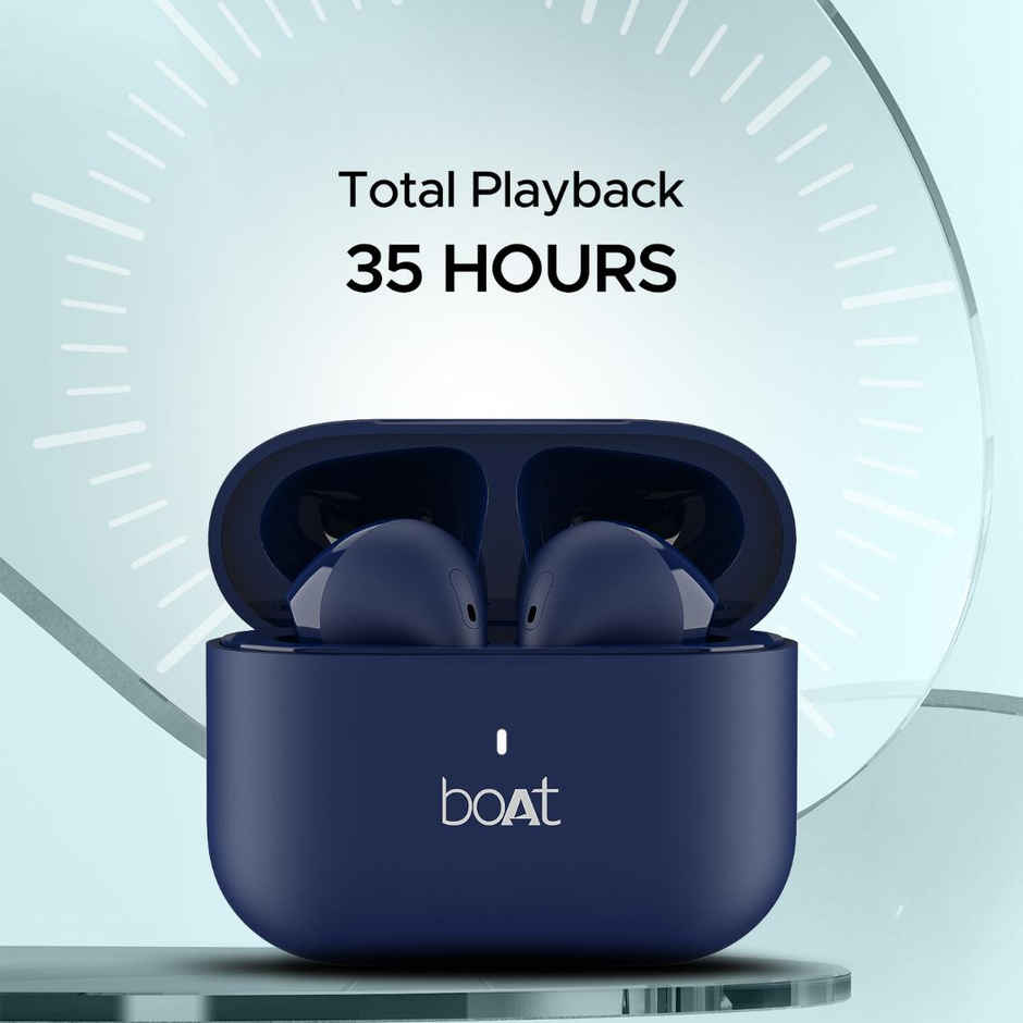 boAt Airdopes Ace in Ear TWS Earbuds with 35 HRS Playback, 13mm Drivers, Dual Mics ENx & Beast Mode - Starry Blue