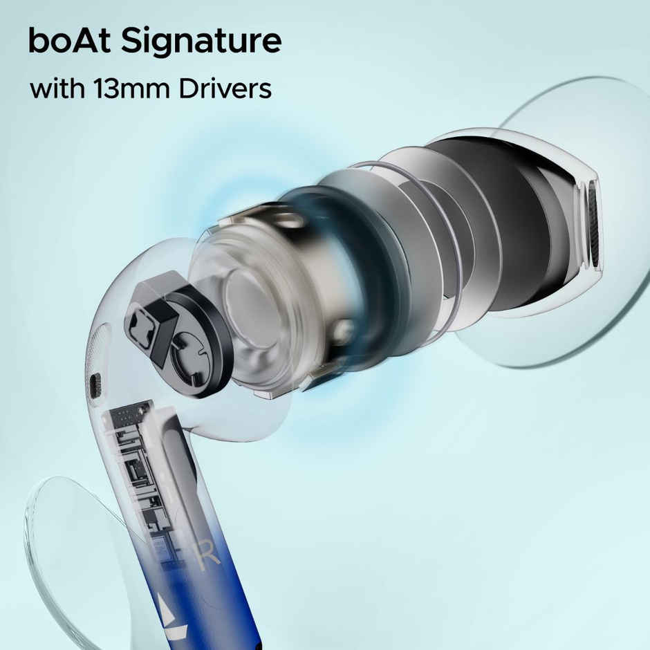 boAt Airdopes Ace in Ear TWS Earbuds with 35 HRS Playback, 13mm Drivers, Dual Mics ENx & Beast Mode - Starry Blue