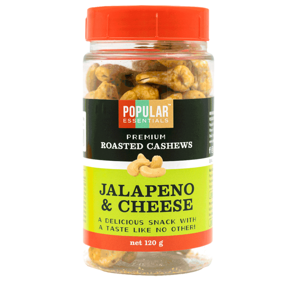 Popular Essentials Roasted Cashews - Jalapeno & Cheese (Jar)