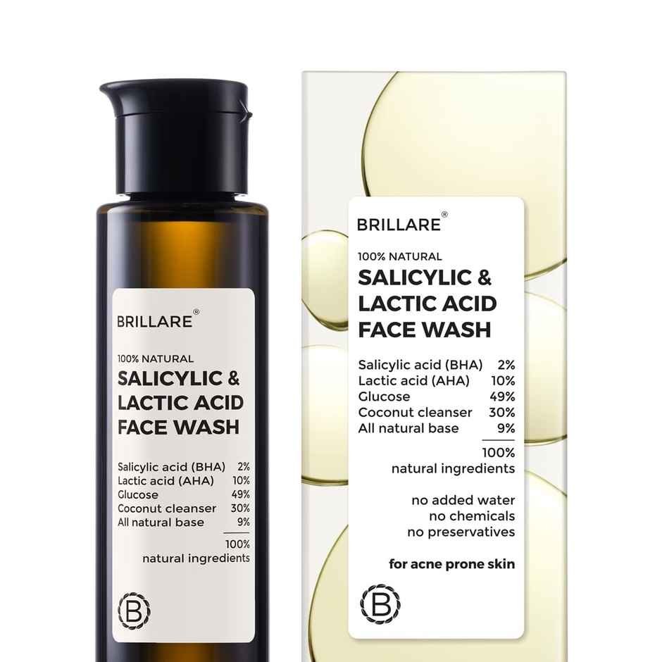 Brillare Salicylic & Lactic Acid Face Wash