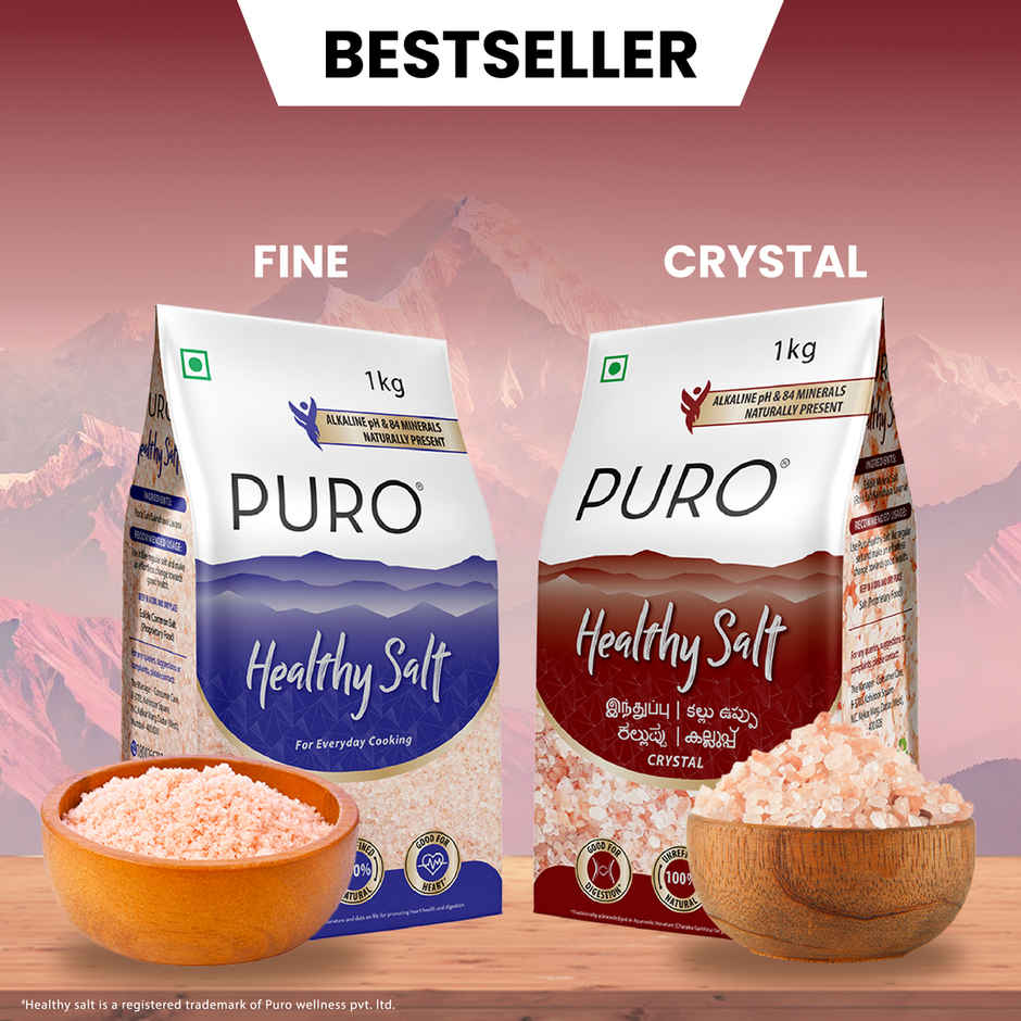 Puro Healthy Salt Crystal Rock Salt | Good for Heart & Digestion | Low Sodium | Kalluppu | Uppu