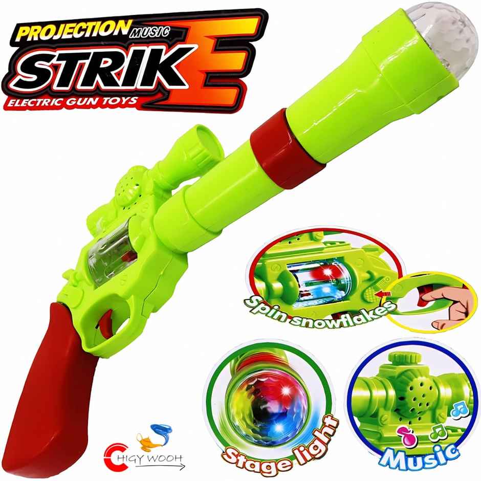 Chigy Wooh 3D Projection Strike Gun Light and Sound Effects For Kids