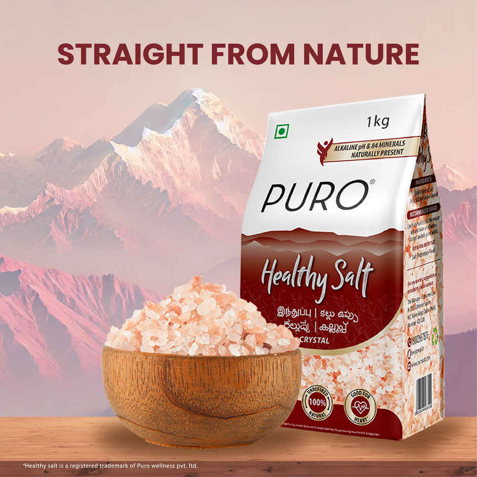 Puro Healthy Salt Crystal Rock Salt | Good for Heart & Digestion | Low Sodium | Kalluppu | Uppu