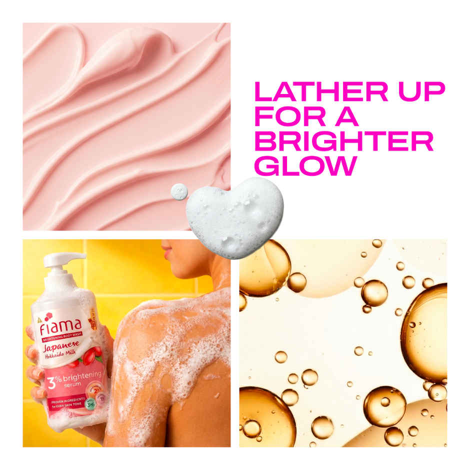 Fiama Even Tone Body Wash 3% Brightening Serum,Target Dullness,Raspberry Smoothie Fragrance