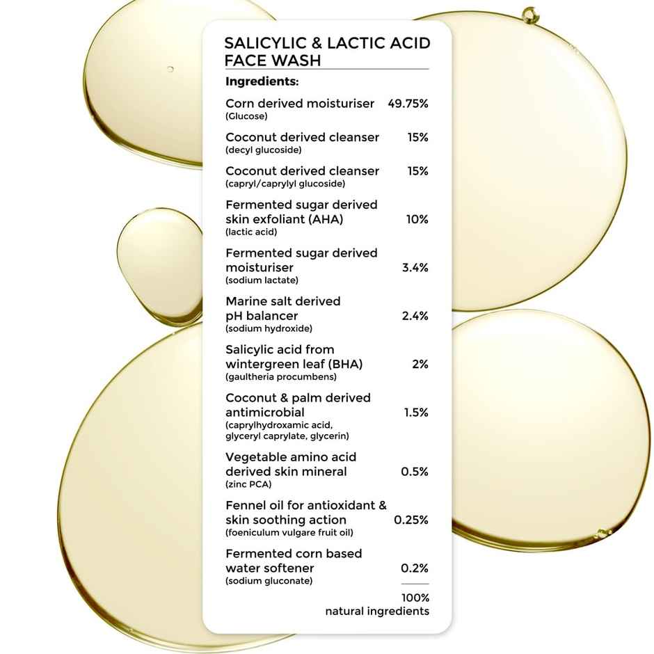 Brillare Salicylic & Lactic Acid Face Wash