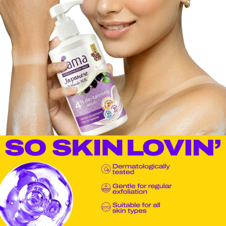 Fiama Exfoliating Body Wash 4% De-Tanning Serum,Target Dead Skin,Punchy Grapefruit Fragrance