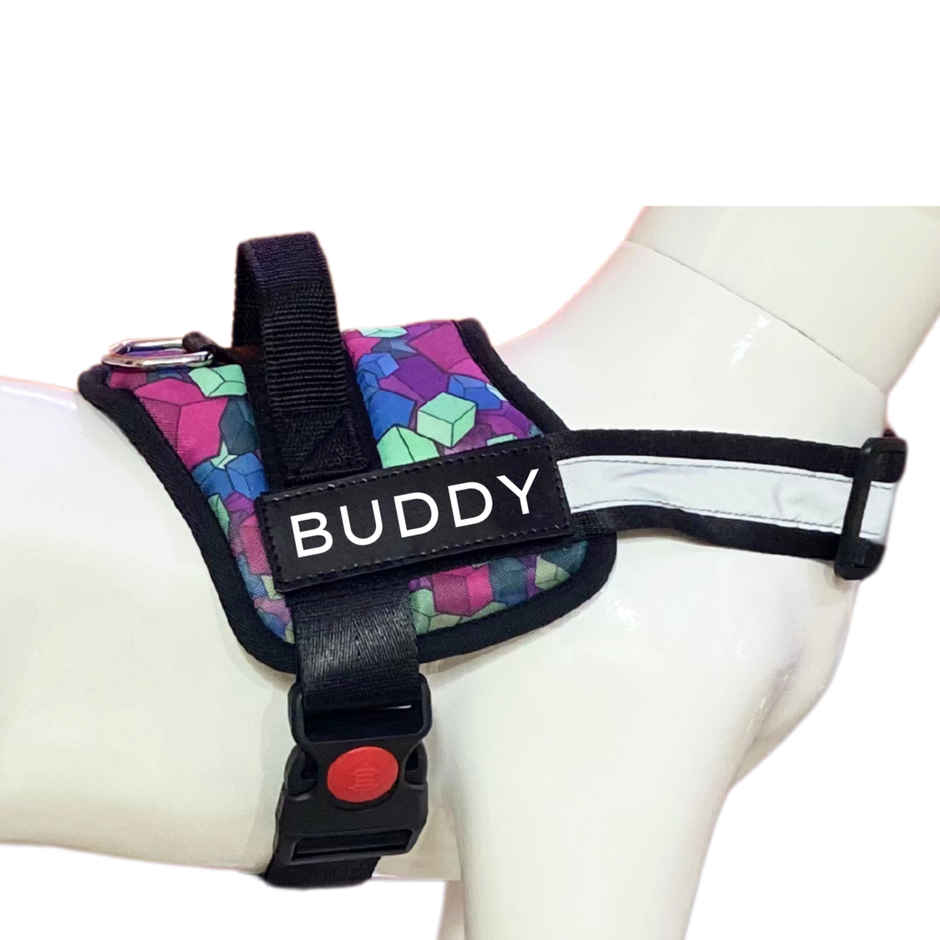 Payton Perry Dog Vest Harness | Choke-Free | Adjustable | L | Blue-Diamond | For 24-35 kg Pet