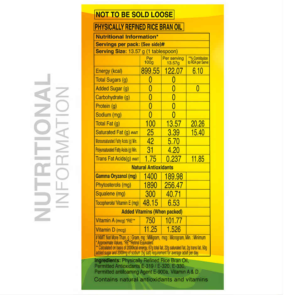 Super Sarvottam Physically Refined Rice Bran Oil
