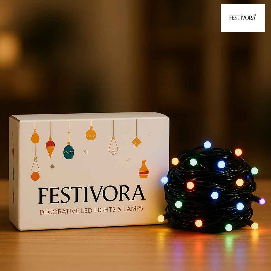 Festivora Multicolor Pixel Led String Light | Plug In - 8 Modes For Festival & Room Decoration