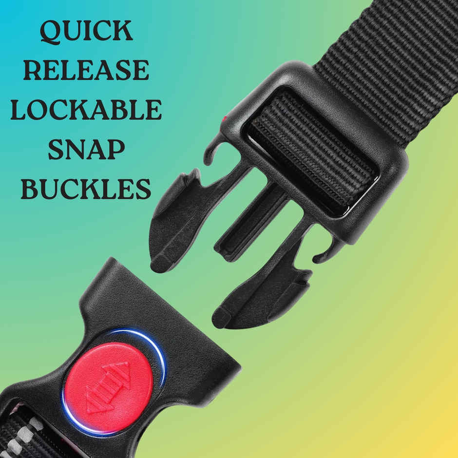 Payton Perry Dog Vest Harness | Choke-Free | Adjustable Neck & Chest | M | Black | For 14-23 kg Pet