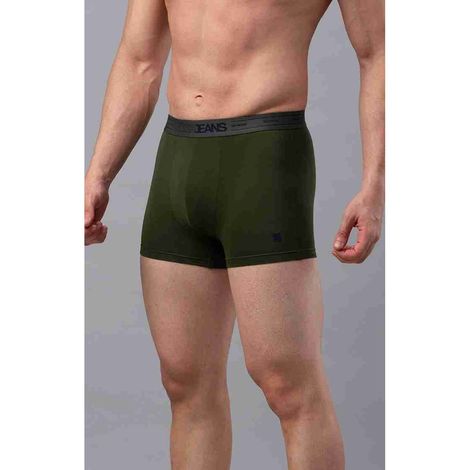 Underjeans by Spykar Men's Olive Pack of 1 Trunk | L