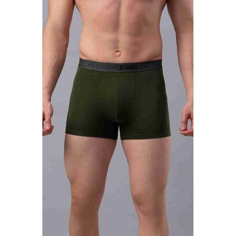 Underjeans by Spykar Men's Olive Pack of 1 Trunk | L