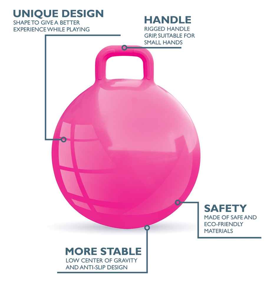Itoys Hop Ball-with Pump (Colour May Vary)