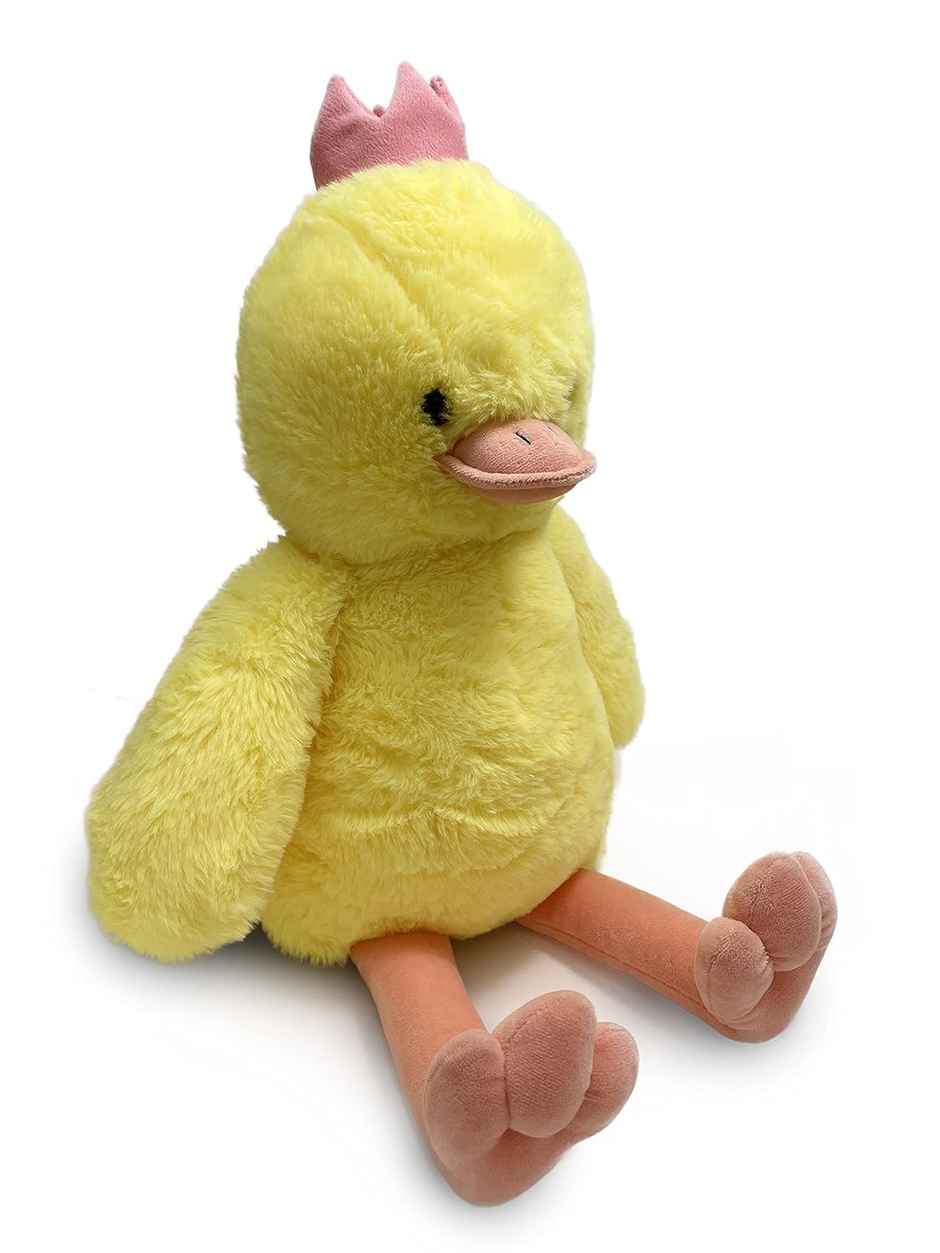Mirada 35Cm Floppy Duck With Crown - Yellow
