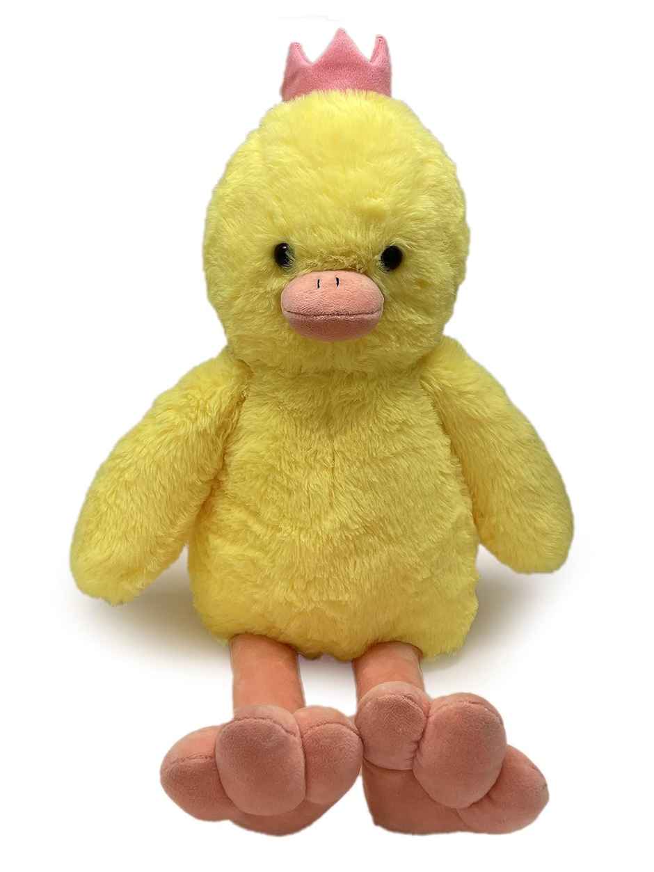 Mirada 35Cm Floppy Duck With Crown - Yellow