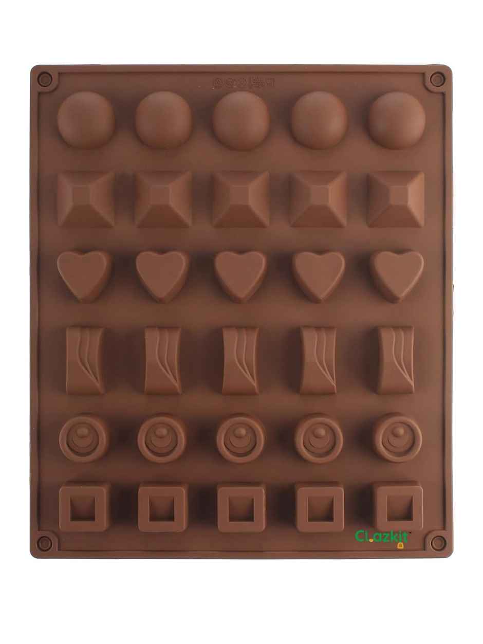 Clazkit - YH-525 Silicone Chocolate Mould, Brown, 39 x 255 x 250 millimeters