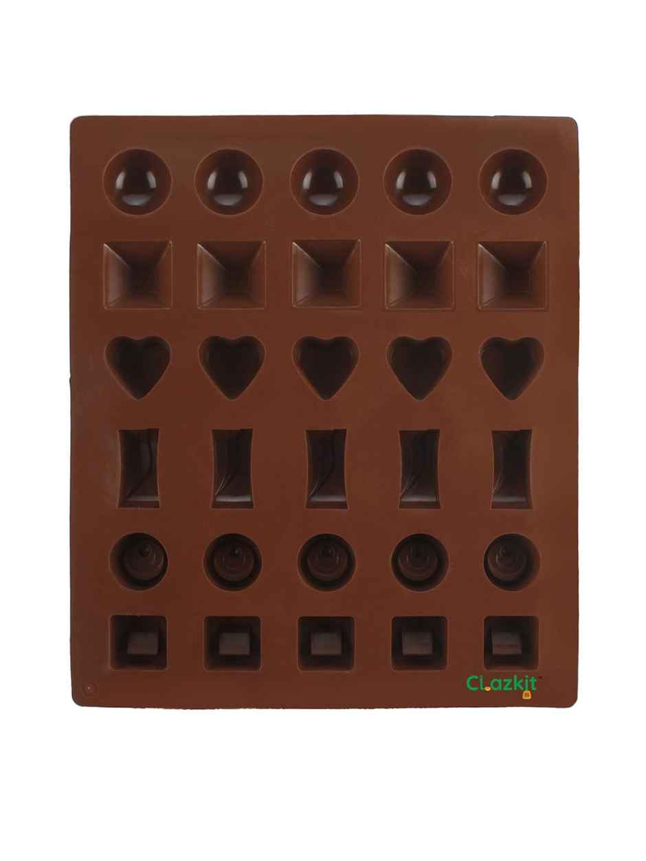 Clazkit - YH-525 Silicone Chocolate Mould, Brown, 39 x 255 x 250 millimeters