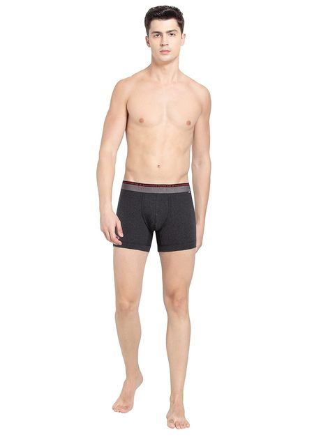 Jockey US60 Men's Super Combed Cotton Elastane Stretch Underwear Solid Trunk-Ultrasoft Waistband | PO2 | M