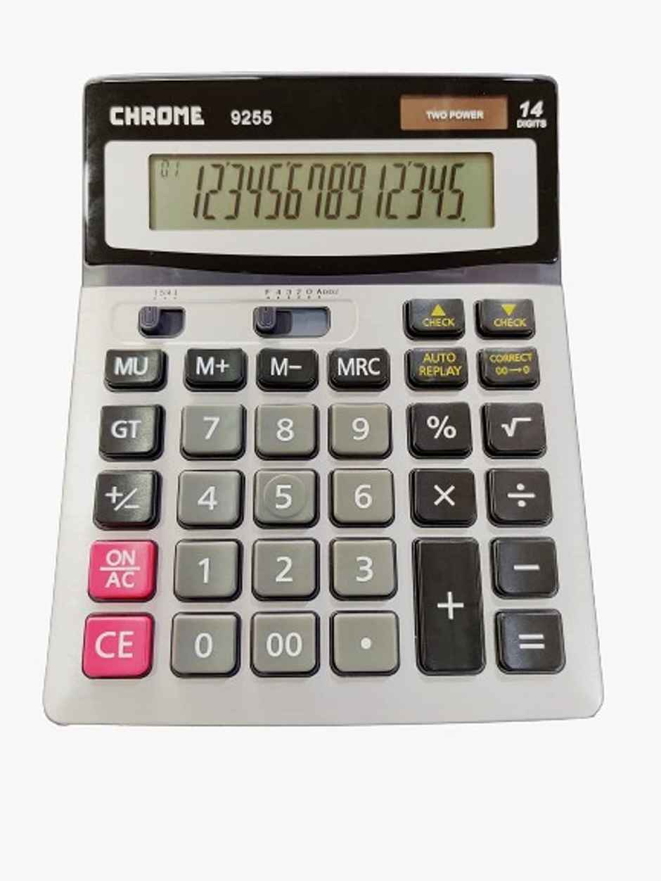 Chrome 9255 Check & Correct Basic 14 Digit Calculator.