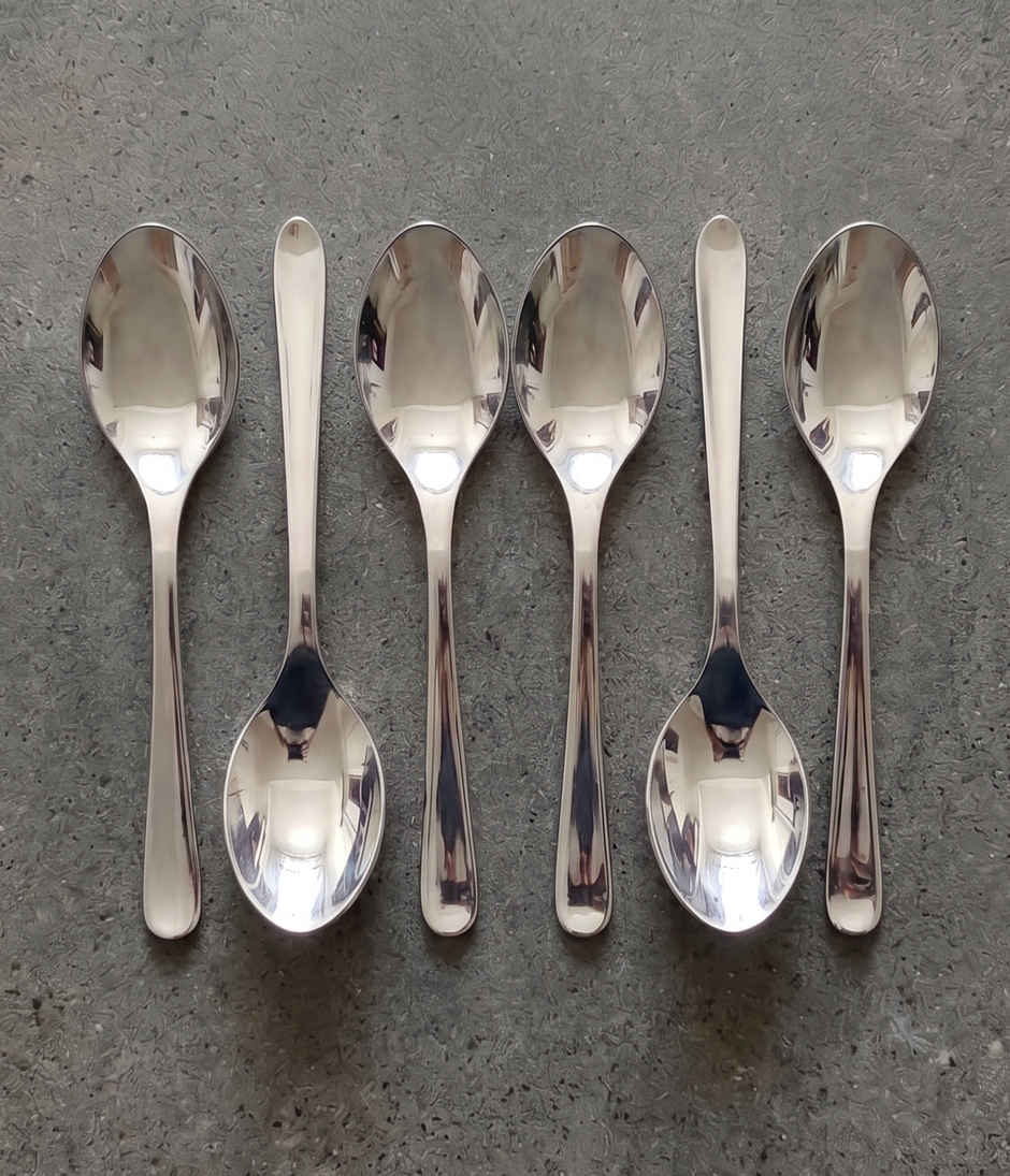 Everest Stainless Steel Desert Big Regular Spoon | Set of 6 Pcs