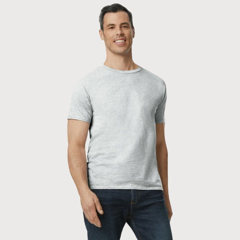 Gildan Unisex 100% Cotton Solid T-Shirt - L | Grey