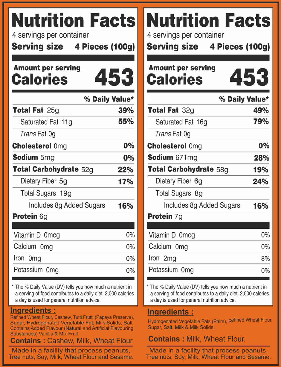 Karachi Bakery 2 in 1 Fruit & Osmania Biscuits