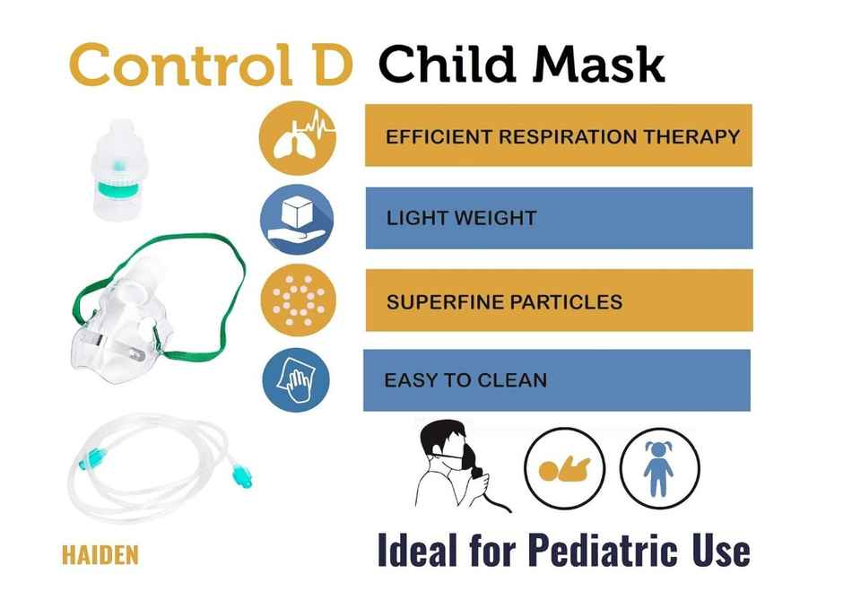Control D Child Mask Kit with Air Tube & Medicine Chamber for Nebulizer