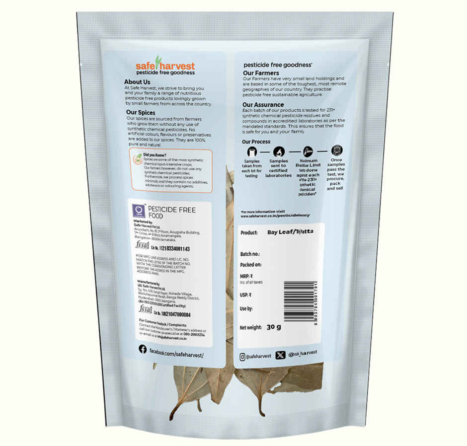 Safe Harvest Pesticide- Free Bay Leaf