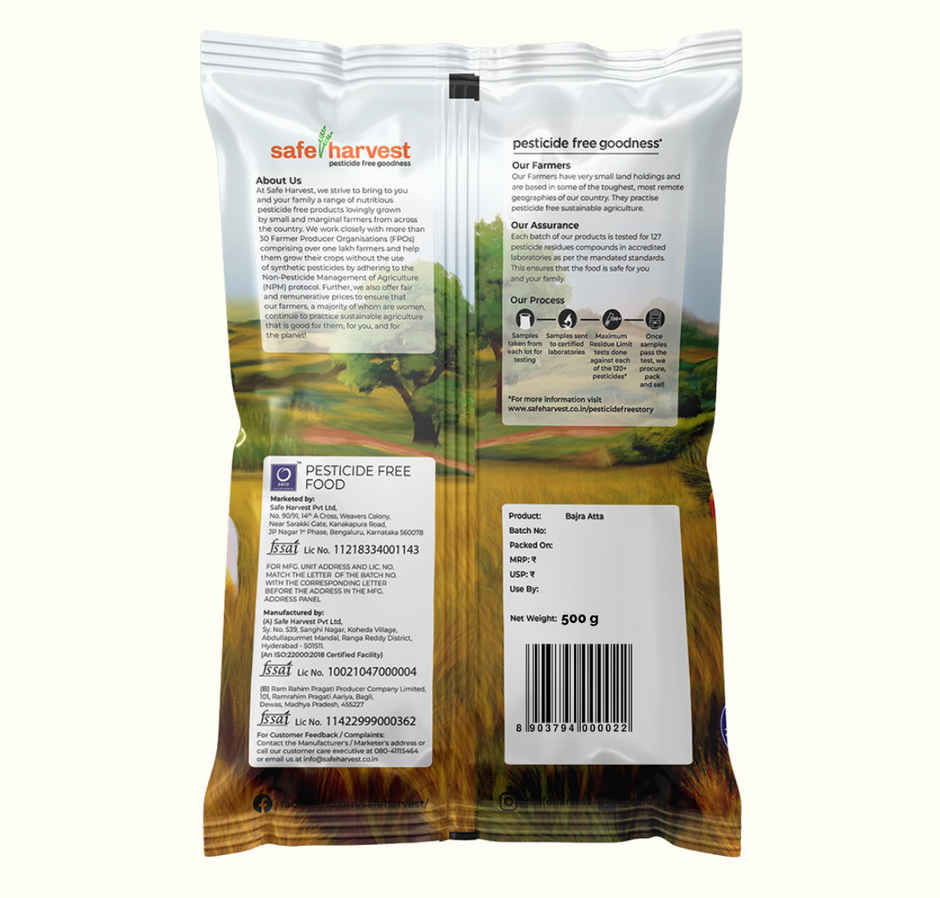 Safe Harvest Pesticide-Free Bajra Atta | Gluten Free