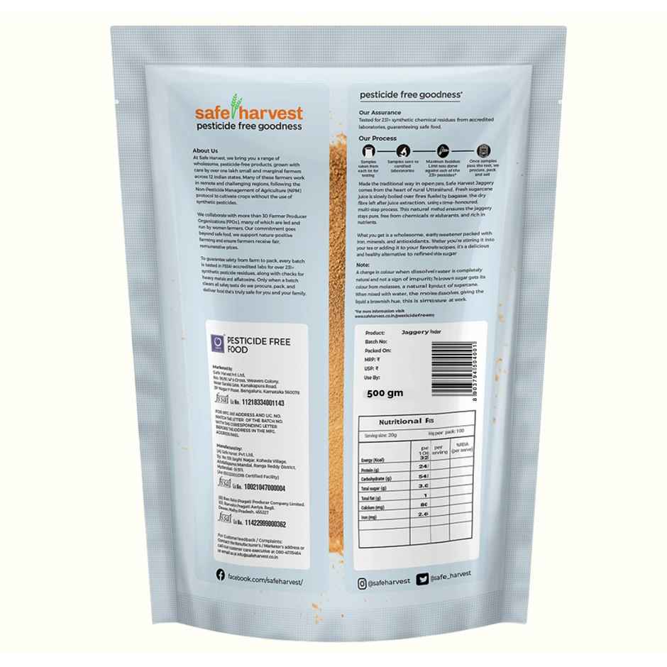 Safe Harvest Pesticide-Free Jaggery Powder