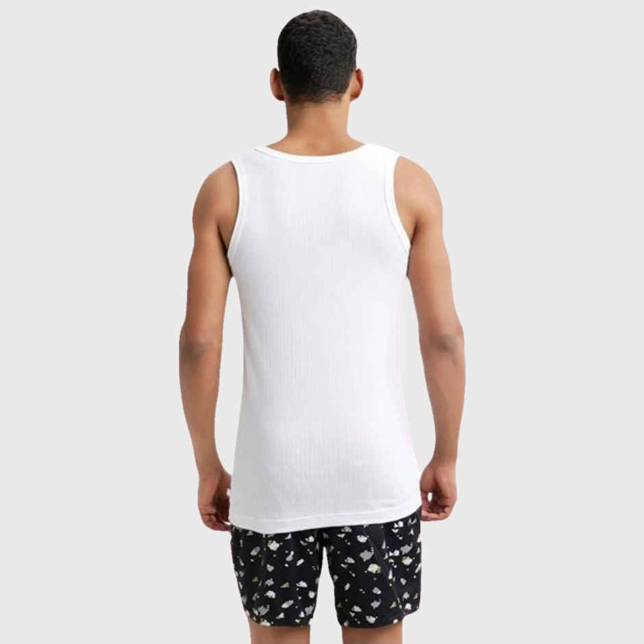 Jockey 8816 Men's Super Combed Cotton Sleeveless Vest|Extended Length|Easy Tuck | White-90