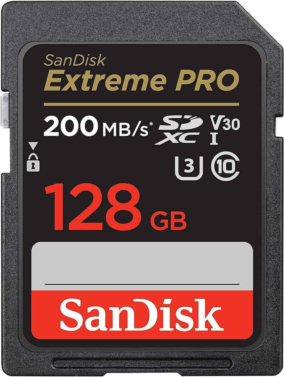 Sandisk Extreme Pro Sd Uhs I 128Gb Card For 4K Video ,200Mb/S Read & 140Mb/S Write