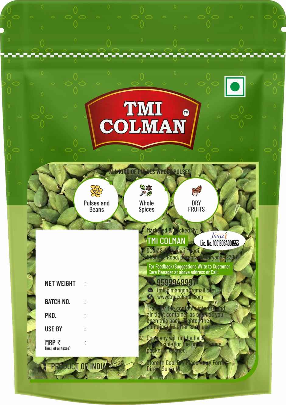 TMI COLMAN Green Cardamom | Elaichi 