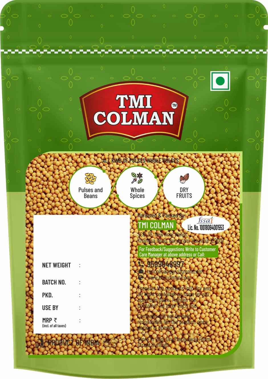 TMI COLMAN Peeli Sarson/Yellow Mustard Seeds