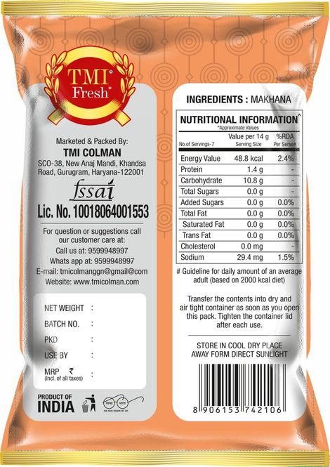 TMI COLMAN Fresh Phool Makhana