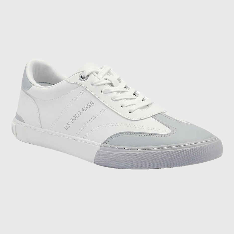 U.S. Polo Assn. Men's Men's Men Round Toe Solid Gain Sneakers Grey - UK 8