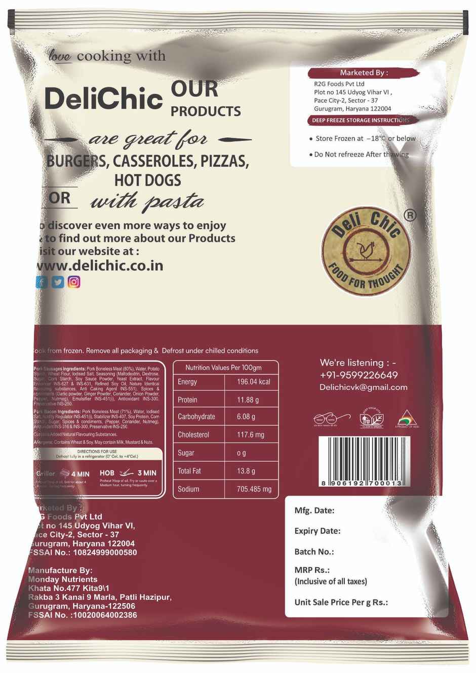 Delichic Pork Sausage Pigs In Blanket