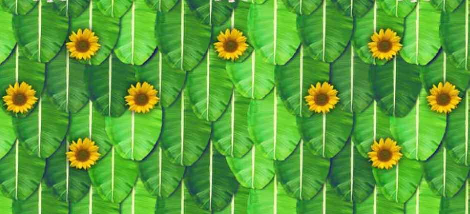 Gullak Festive Backdrop | 5 x 8 ft - Banana Leaves