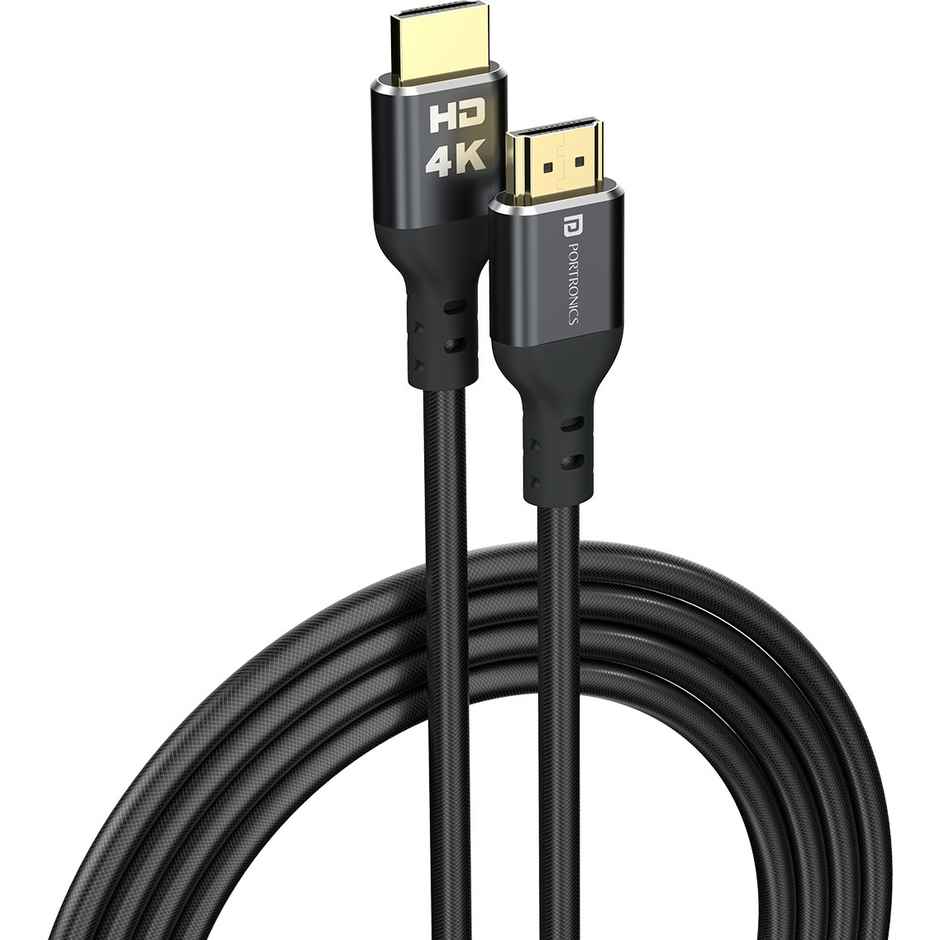 Portronics 1.5M Cord Length HDMI Cable(Grey)