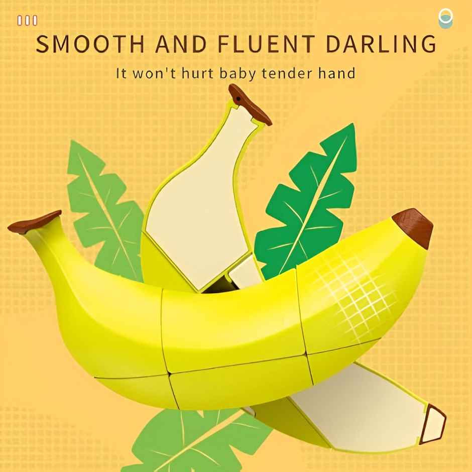 Toyshine Banana-shaped Magic Speed Cube 3x3 - Stress Relief & Brain Puzzle | Ages 3+