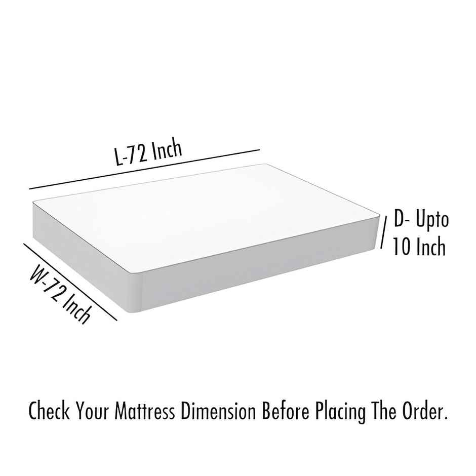 Dream Care Water Proof Terry Cloth Fitted Mattress Protector72x72 Inch for Double Bed King Size